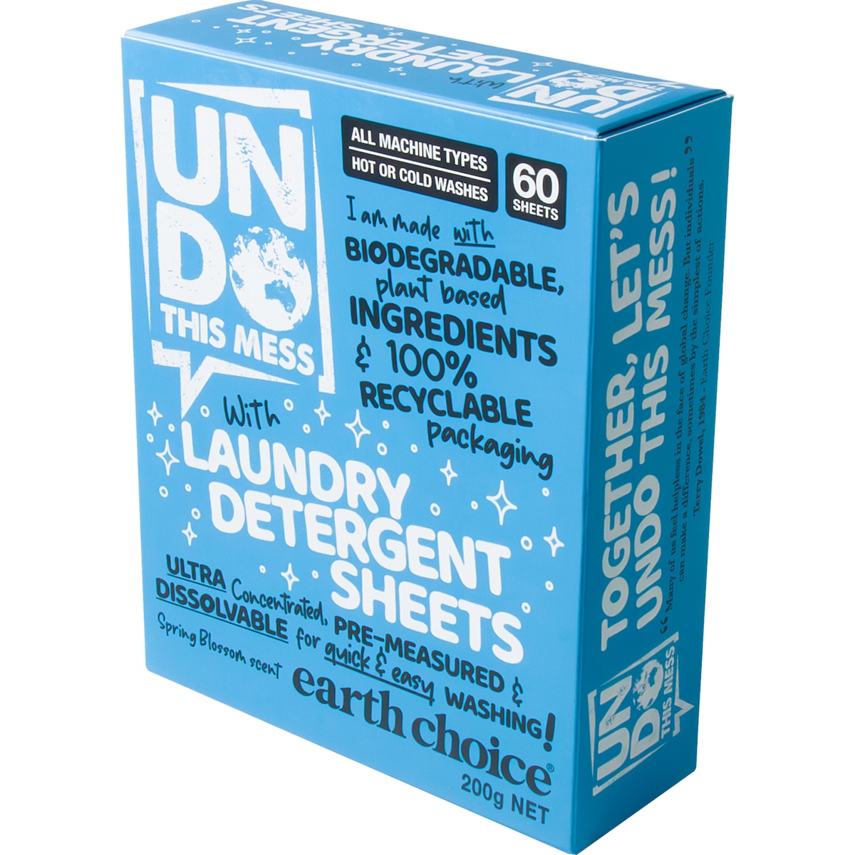 Undo This Mess Laundry Detergent Sheets Spring Blossom 60 pack