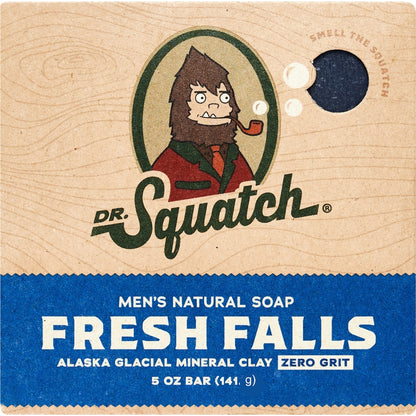 Dr Squatch Mens Natural Soap Bar Fresh Falls 141g