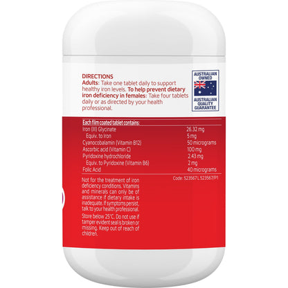 Natures Way Iron Daily Value Pack Tablets 120 pack