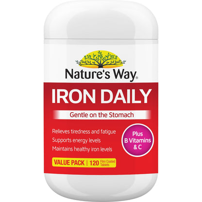 Natures Way Iron Daily Value Pack Tablets 120 pack