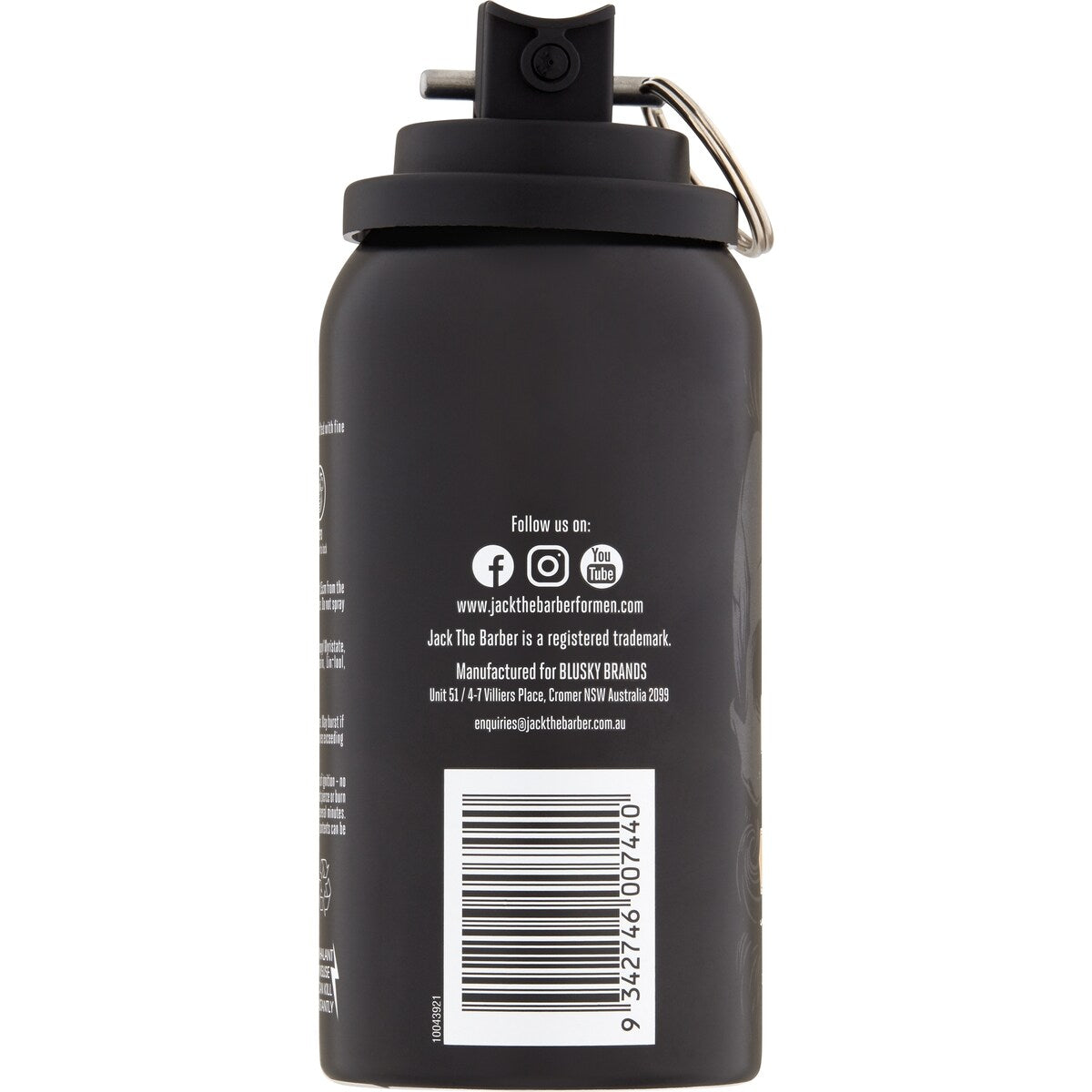 Jack The Barber Body Spray Deodorant Rebel 150ml
