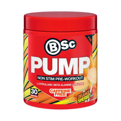 BSc Pump Non Stim Pre-workout Orange Sherbet - 300g