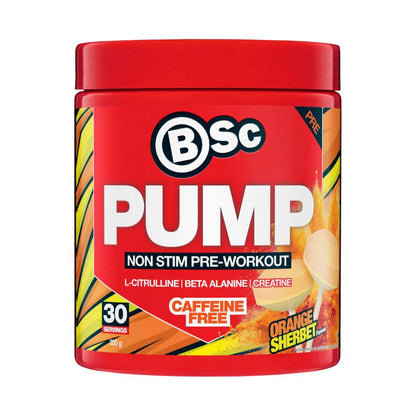 BSc Pump Non Stim Pre-workout Orange Sherbet - 300g