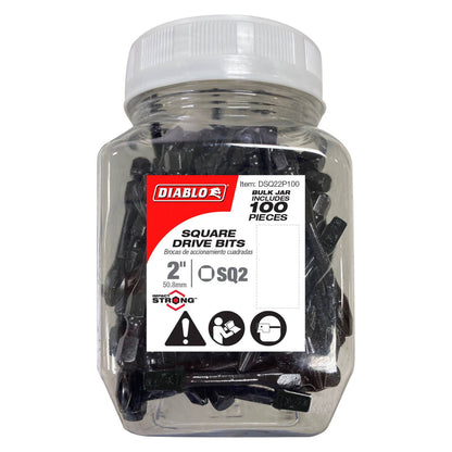 Diablo Power Bit SQ2 - 2" - 100 Pack