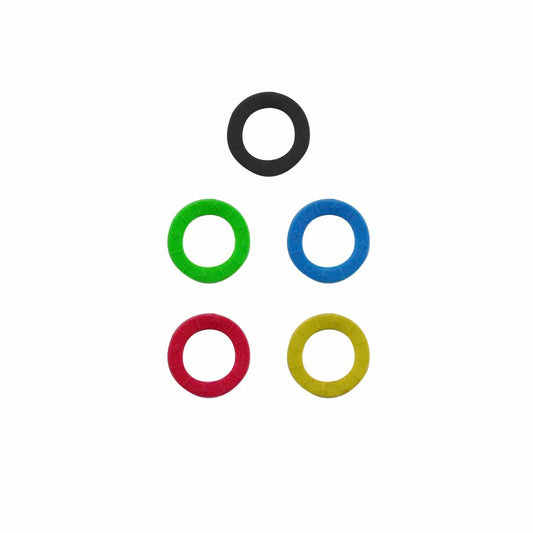 Key Essentials Key Tags - 15mm x 3mm - Rubber - Assorted Colours - 5 Pack