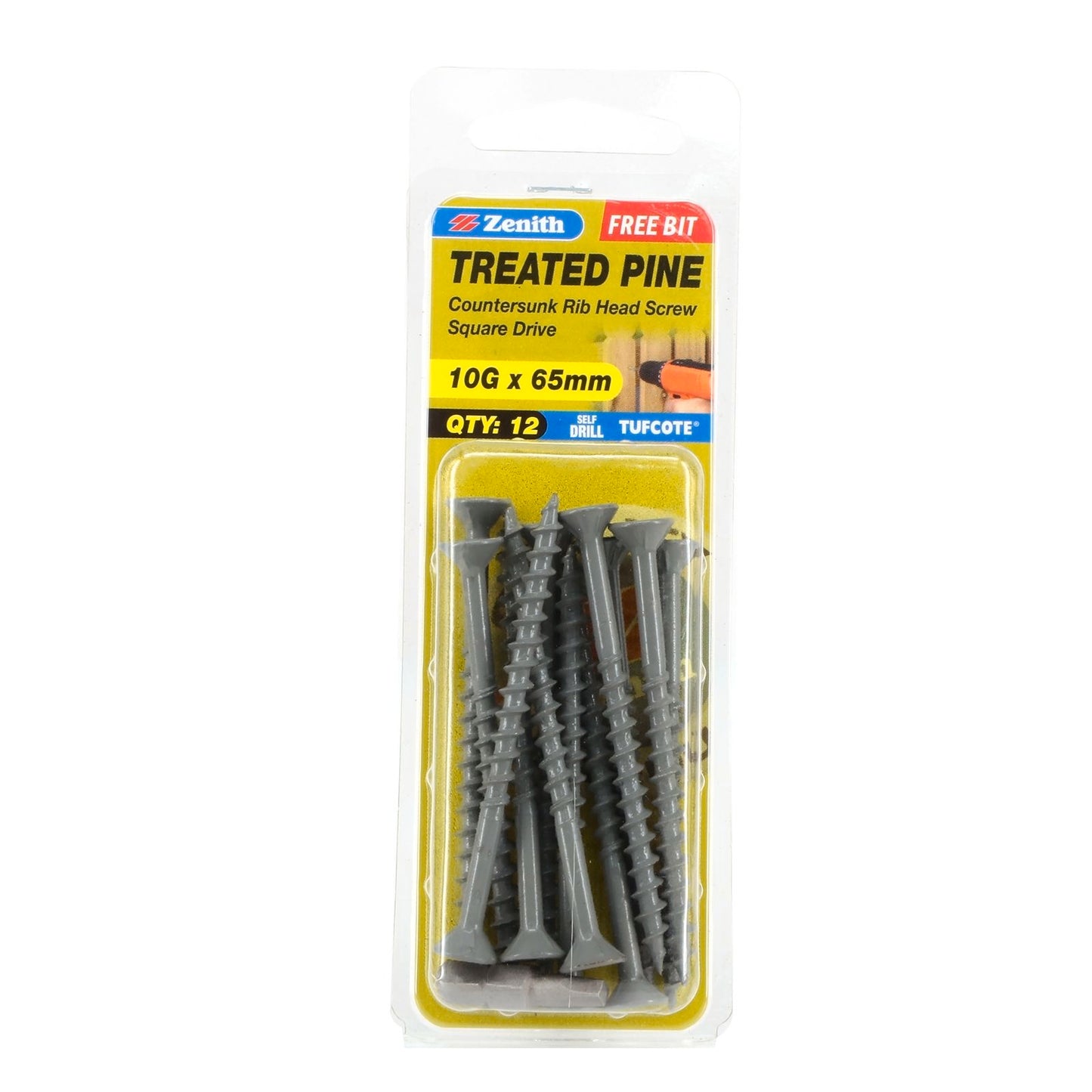 Zenith Treated Pine Screws - 10g x 65mm