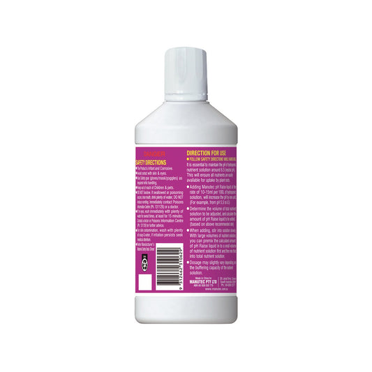 Manutec Hydroponic pH Raise - 600ml