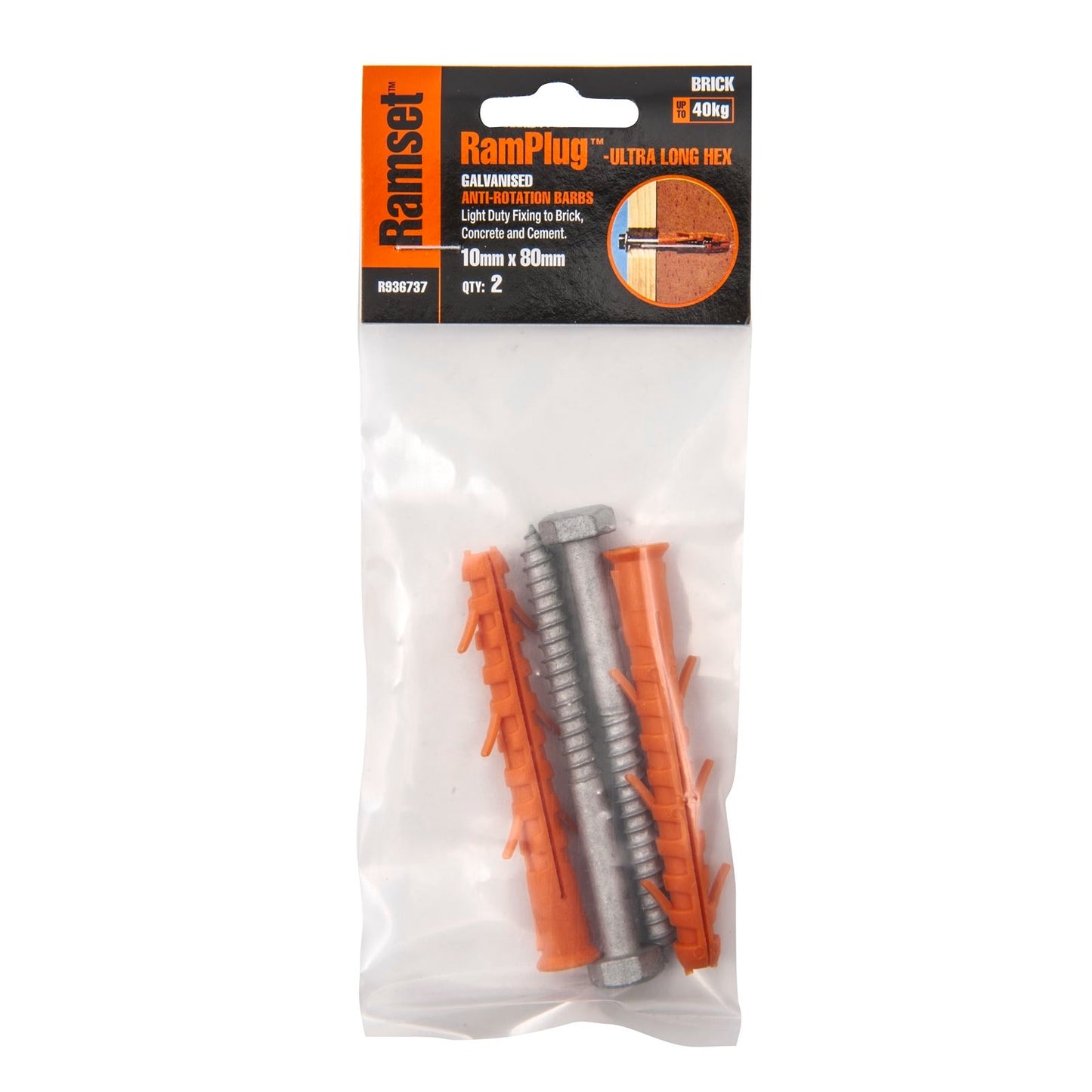 Ramset Ultra Long Anchor - 10 x 80mm - 2 Pack
