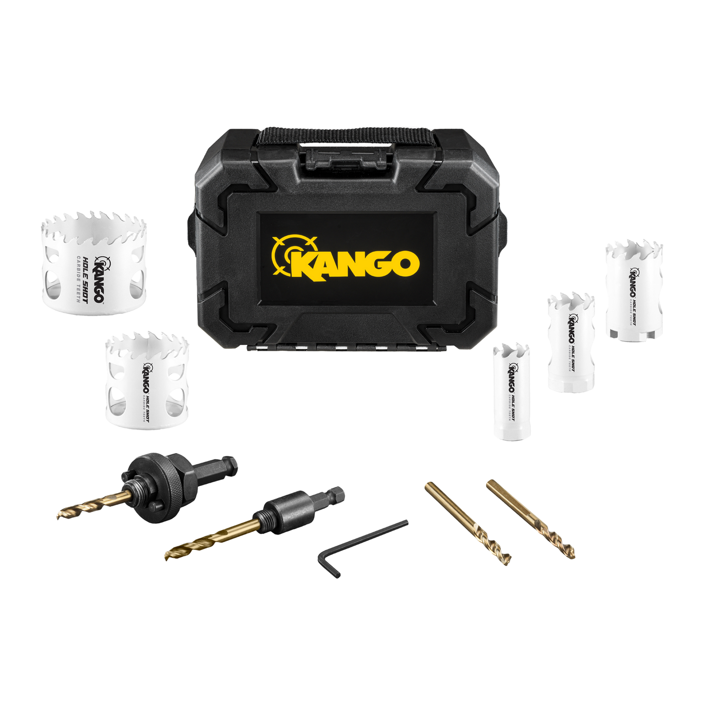 Kango Hole Shot Carbide Teeth Hole Saw Set - 9 Piece - 228 x 238mm