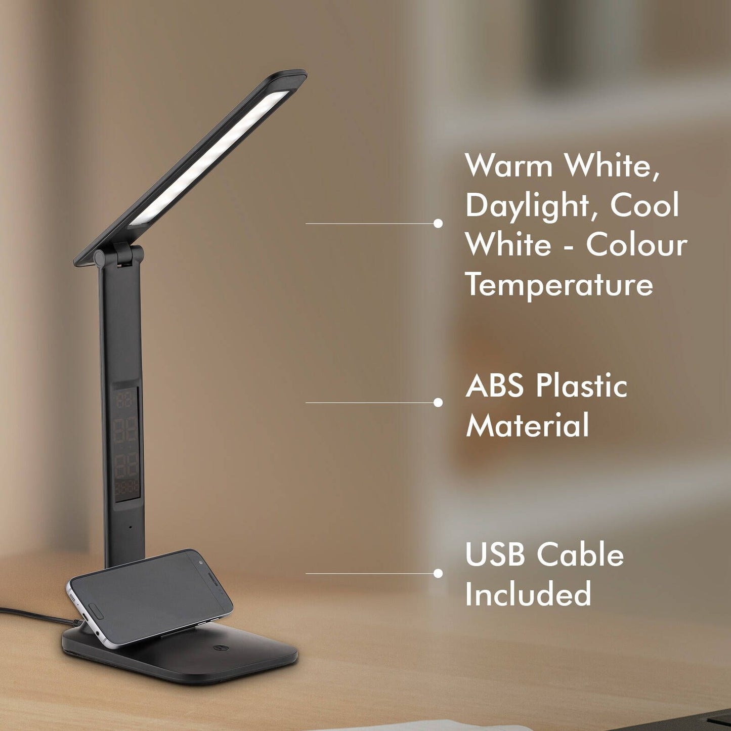 Verve Design Black Alyx Task Lamp - 3.9W