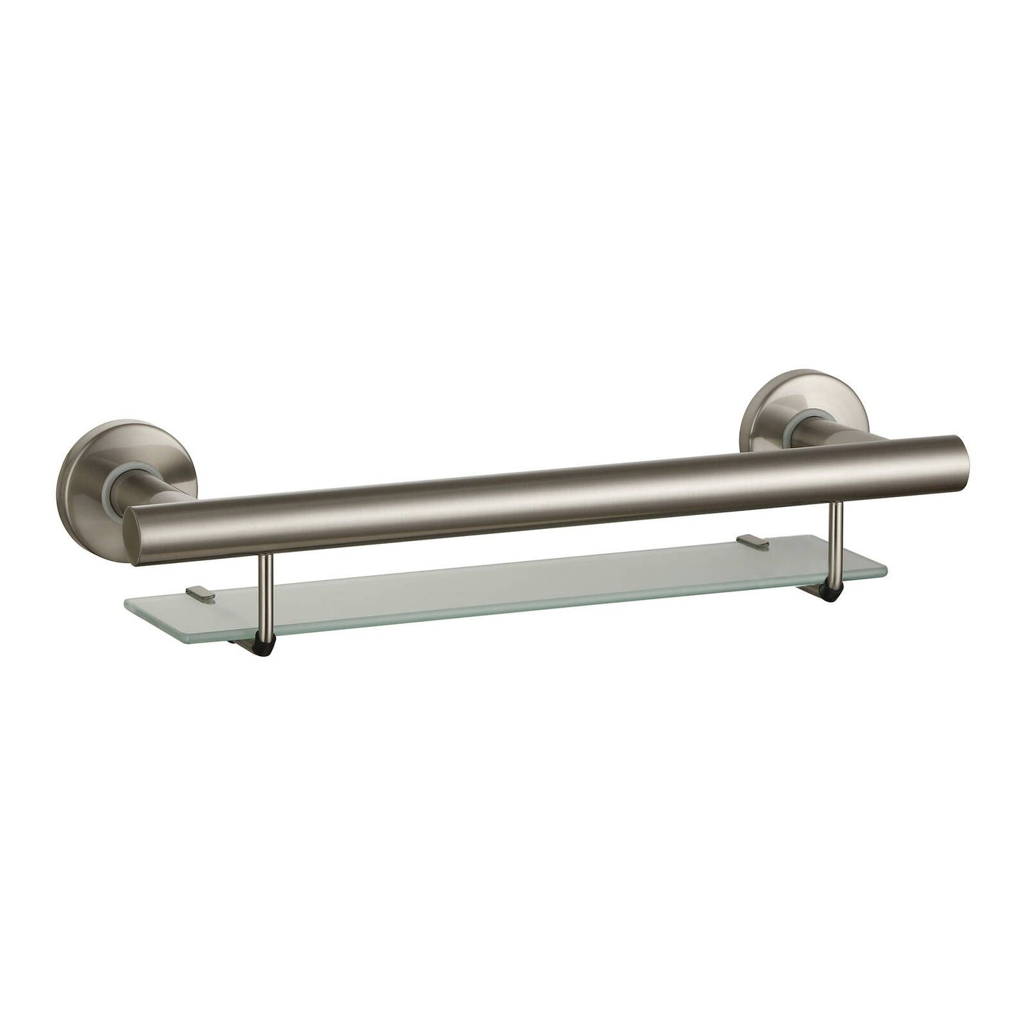 Evekare Bath Shelf with Grab Rail - 488mm - Brushed Nickel