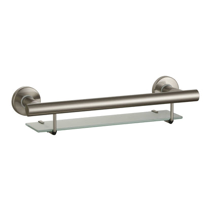Evekare Bath Shelf with Grab Rail - 488mm - Brushed Nickel