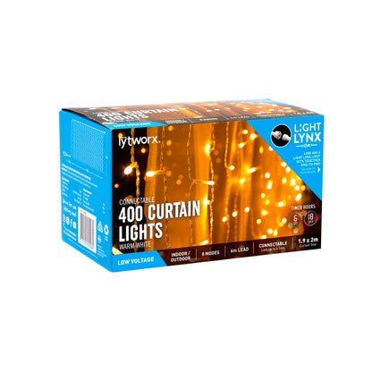 Lytworx Curtain Lights - 1.9 x 2m - Warm White