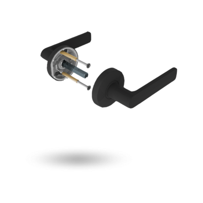 Lockwood Velocity Privacy Lever Set - 170mm - Matt Black - Easy Install
