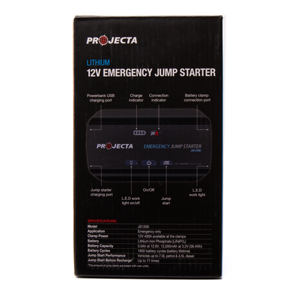 Projecta 12V Emergency Jumpstarter - 1200A - Black