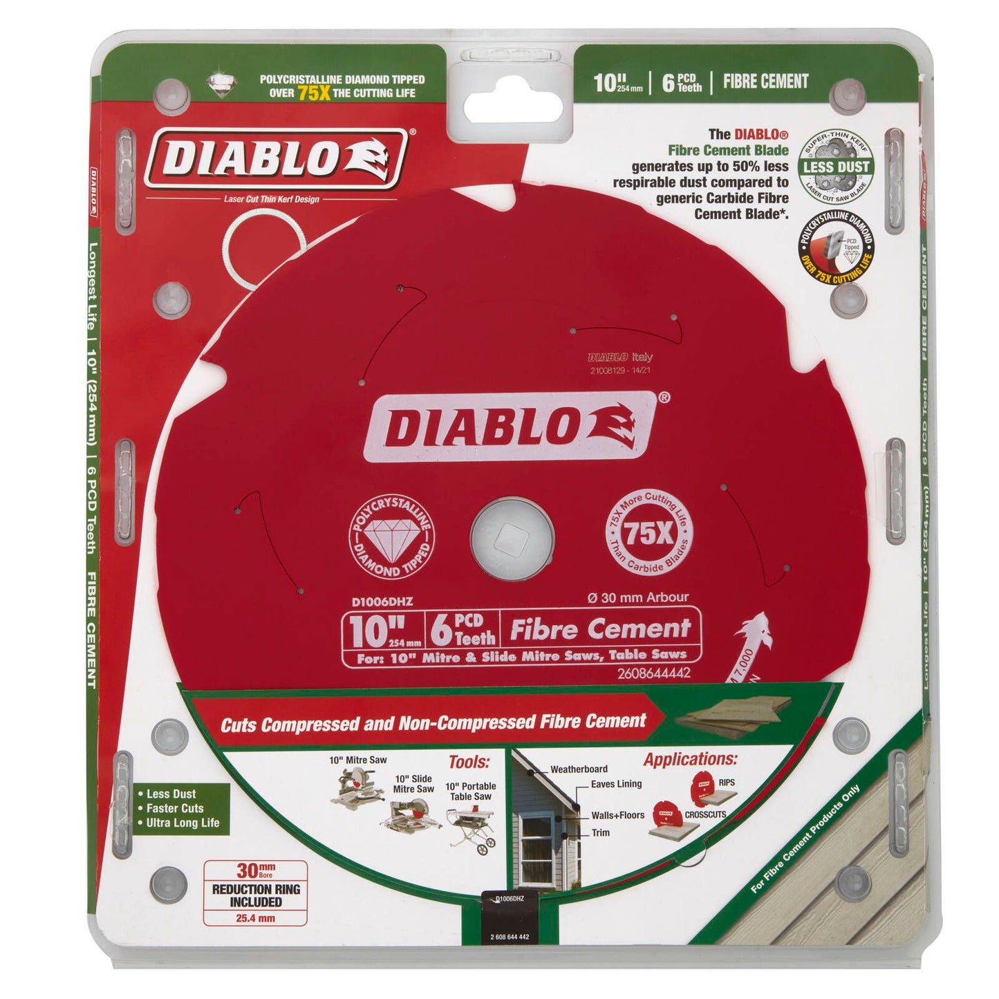 Diablo Fibre Cement Blade - 254mm