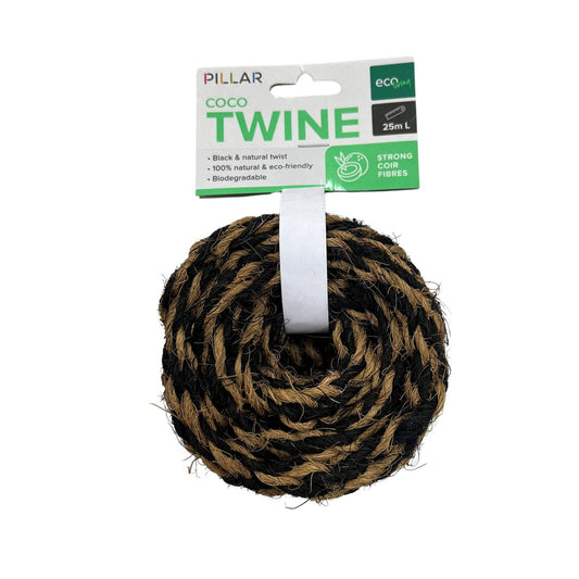 Pillar Coco Twine 25m Black & Natural
