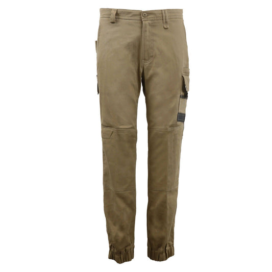 Tradie Mens Skinny Cuff Pants - 102 - Khaki