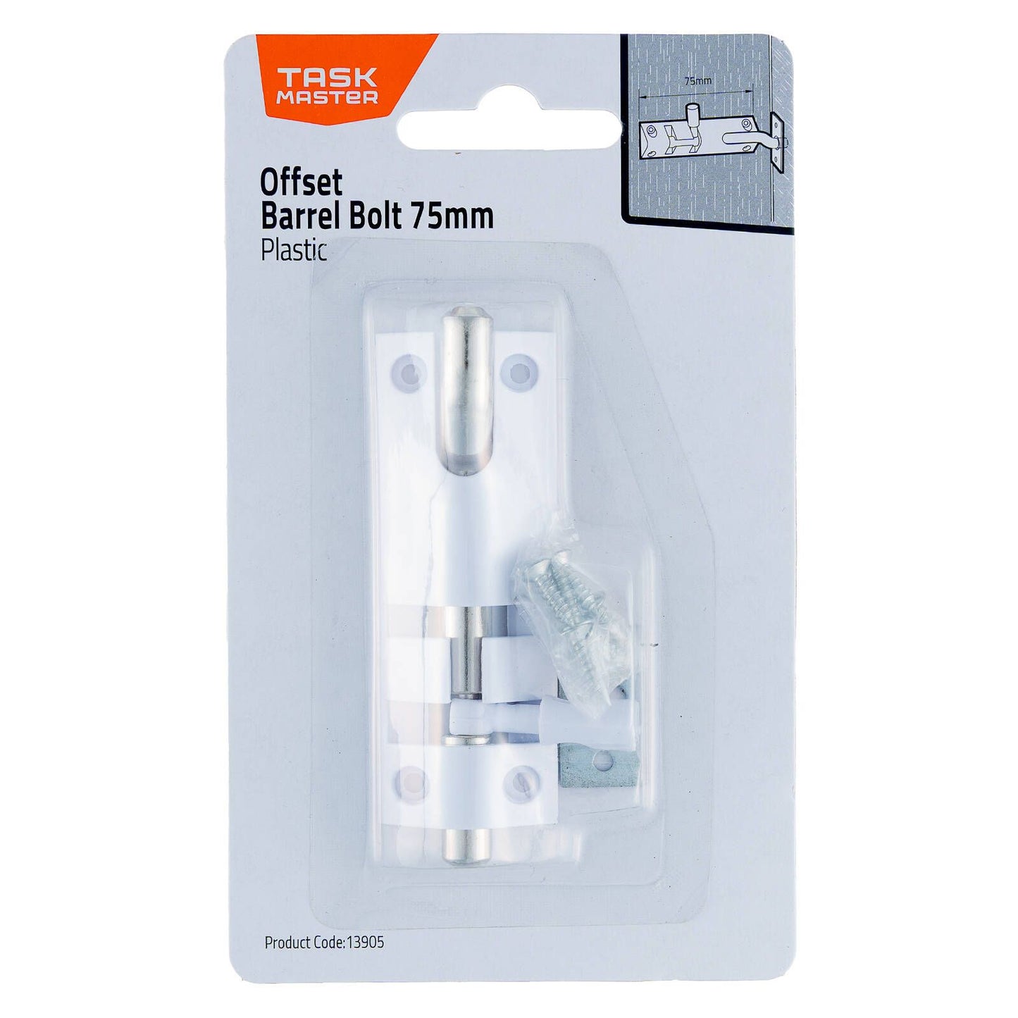 Taskmaster Plastic Offset Bolt - 75mm