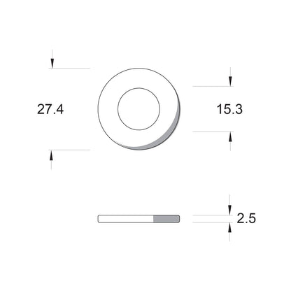 Zenith M12 Hot Dip Galvanised Flat Round Washers - 200 Pack