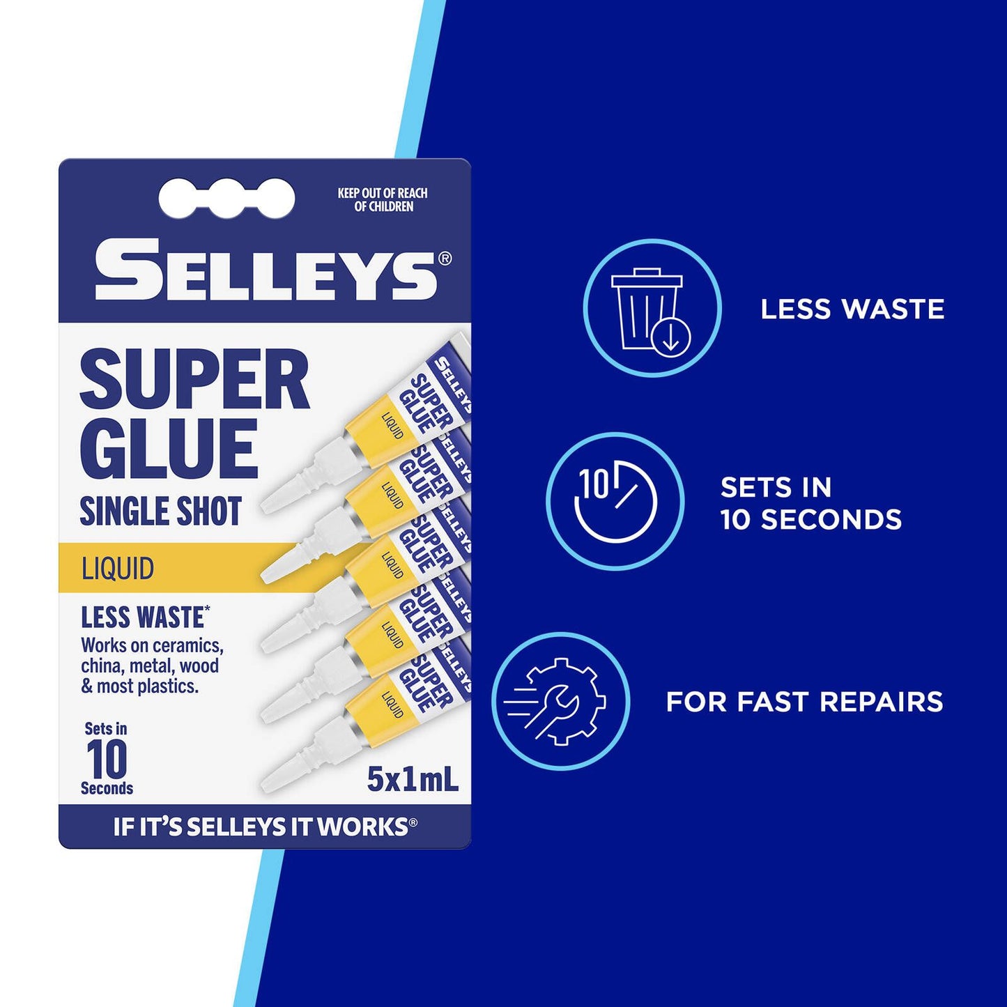 Selleys Super Glue - 5 x 1ml