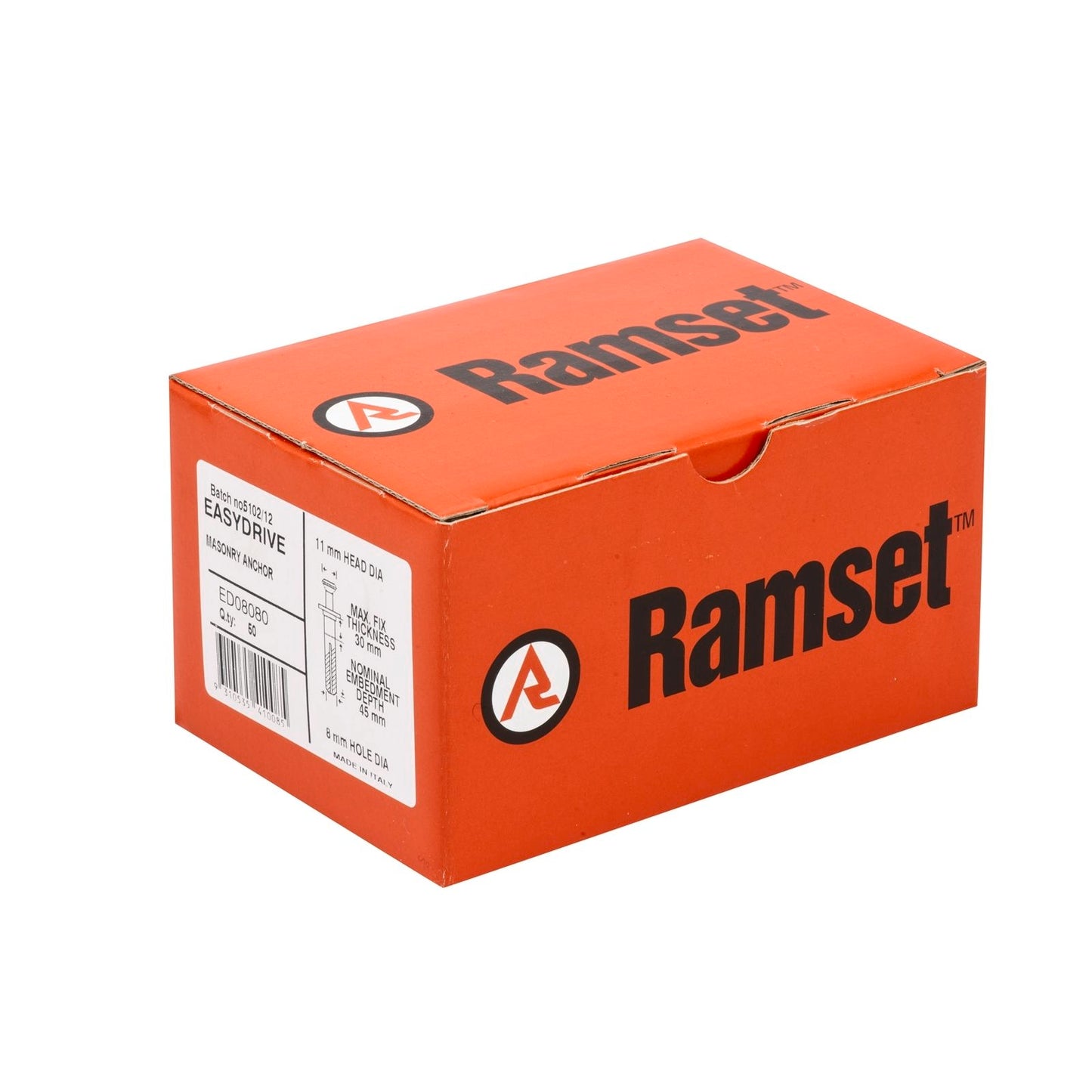 Ramset Easydrive Anchor - 8 x 80mm - 50 Pack