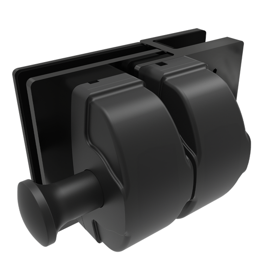 Protectoral Glass to Glass Gate Latch - 126 x 138 x 105mm - Black