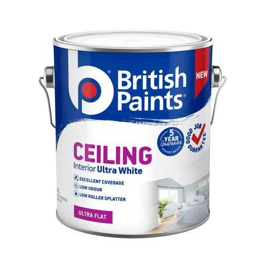 British Paints Ceiling Interior Ultra White - 2L