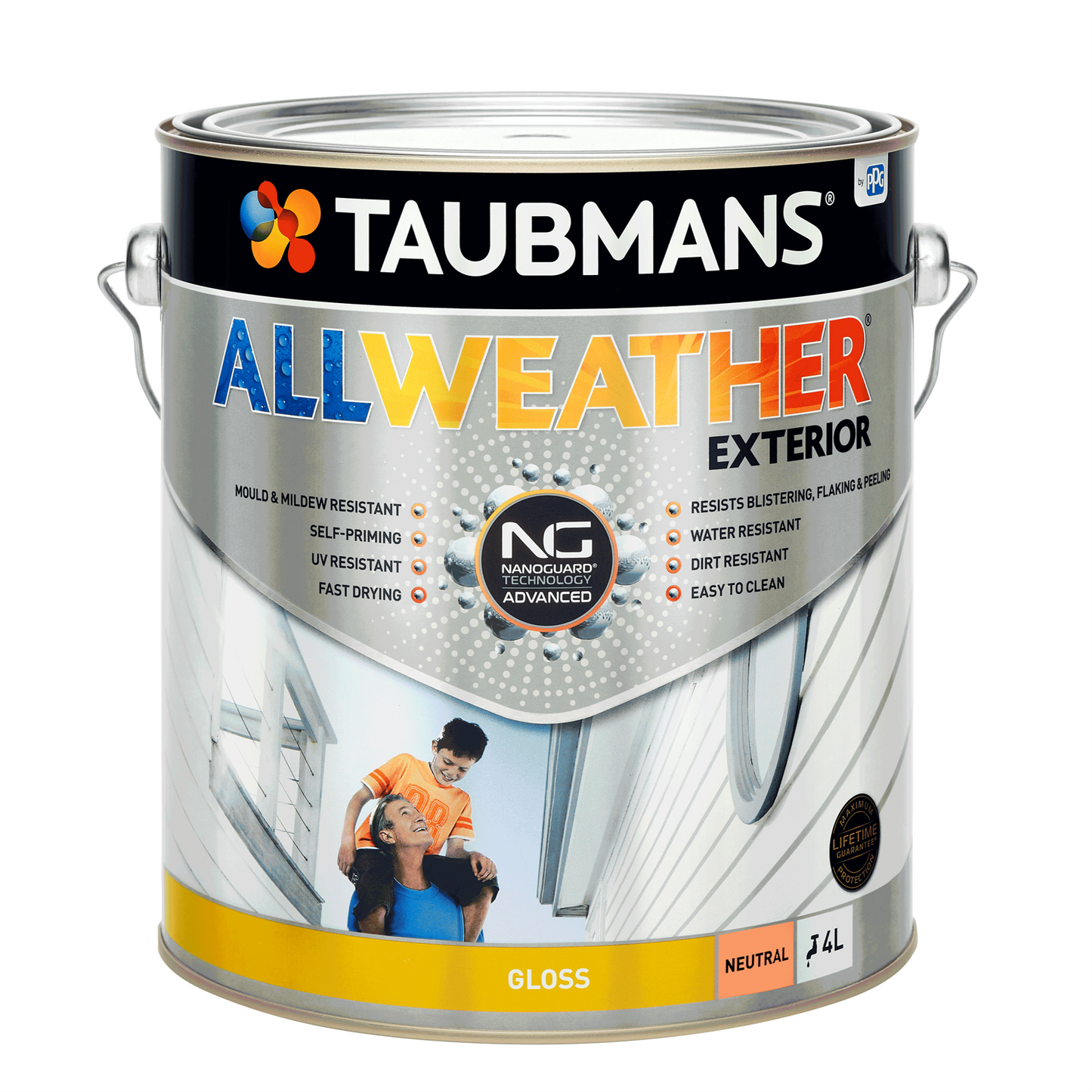 Taubmans Neutral Gloss All Weather Exterior Paint 4L