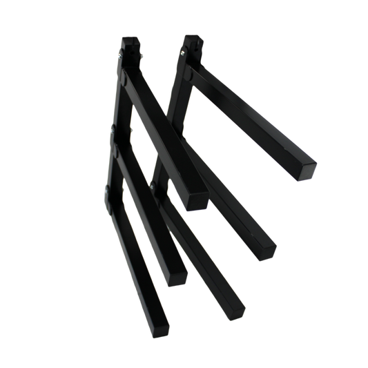 Storease Wall Storage System Utility Racks - 265 x 75 x 450mm - Black - 2 Pack