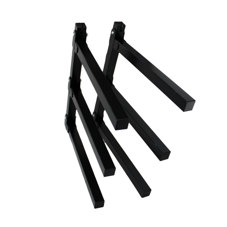 Storease Wall Storage System Utility Racks - 265 x 75 x 450mm - Black - 2 Pack