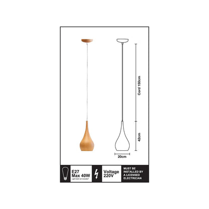 Home Design Grove Pendant Light - Metal - 200mm - Contemporary Style