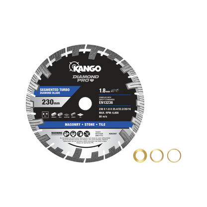 Kango Segmented Turbo Diamond Blade - 230mm - Diamond - Dry Cutting