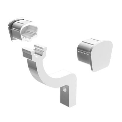 Peak Aluminium Balustrade - 3 Pack - White