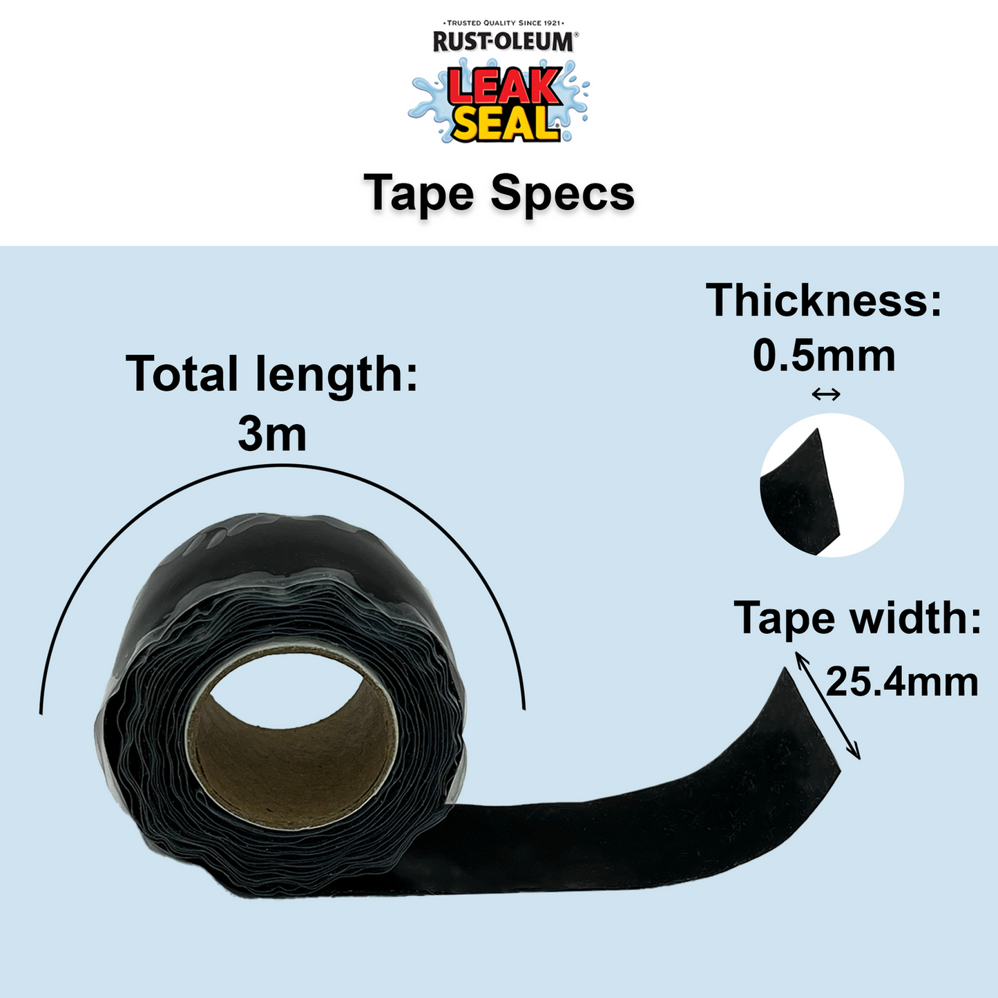 Rust-Oleum LeakSeal Tape - 25.4mm x 3.04m