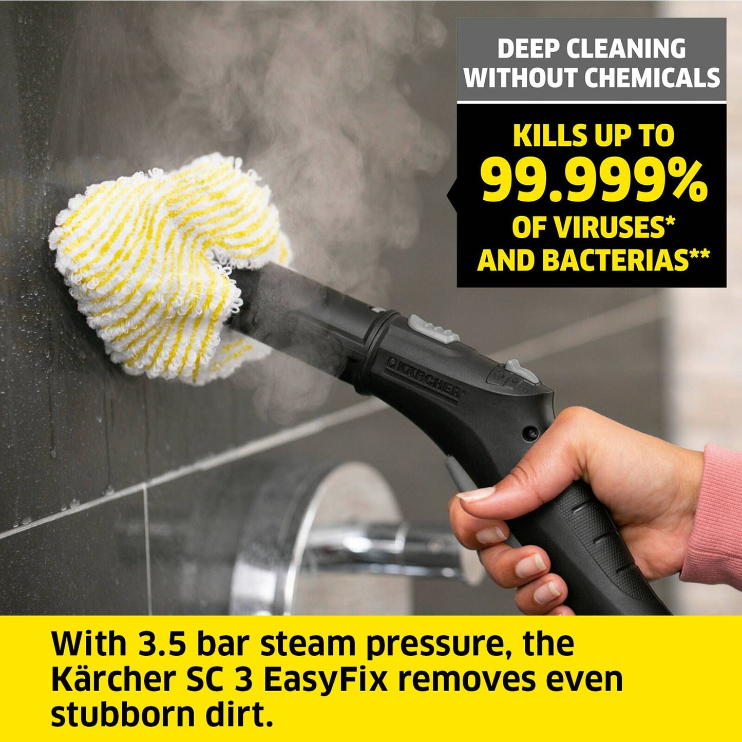 Kärcher SC3 White Steam Cleaner - Hard Floor Kit