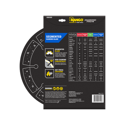 Kango Segmented Diamond Saw Blade - 350mm - Diamond - Dry/Wet Cutting