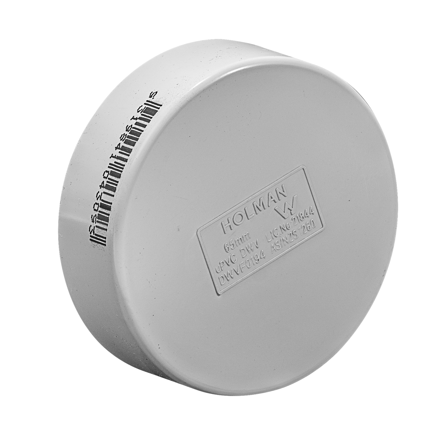 Holman 65mm PVC DWV Push On Cap