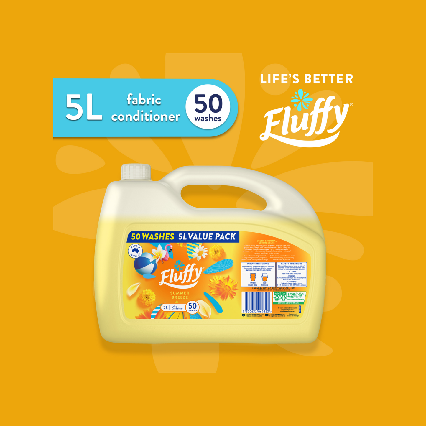 Fluffy Fabric Conditioner Summer Breeze - 5L