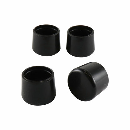 Surface Gard Round Black Plastic Chair Tips - 13mm - 4 Pack