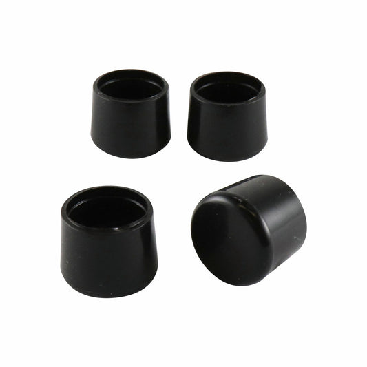 Surface Gard Round Black Plastic Chair Tips 13mm 4 Pack