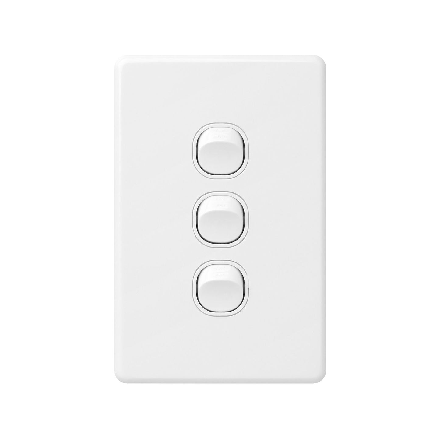 Deta X6 White Triple Vertical Switch - 3 Gang