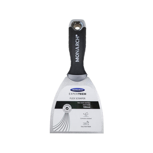 Monarch Expertech Flex Scraper - 100mm - Stainless Steel - Non-Stick