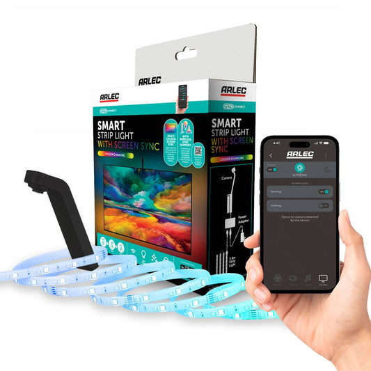 Arlec RGB Grid Connect Smart Strip Light with Screen Sync and Camera Module