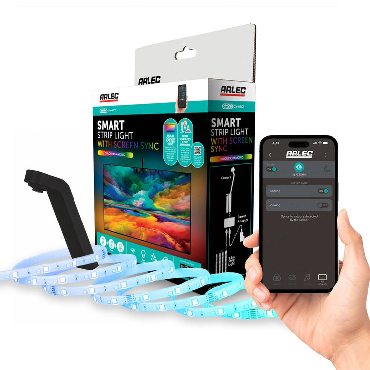 Arlec RGB Grid Connect Smart Strip Light with Screen Sync and Camera Module