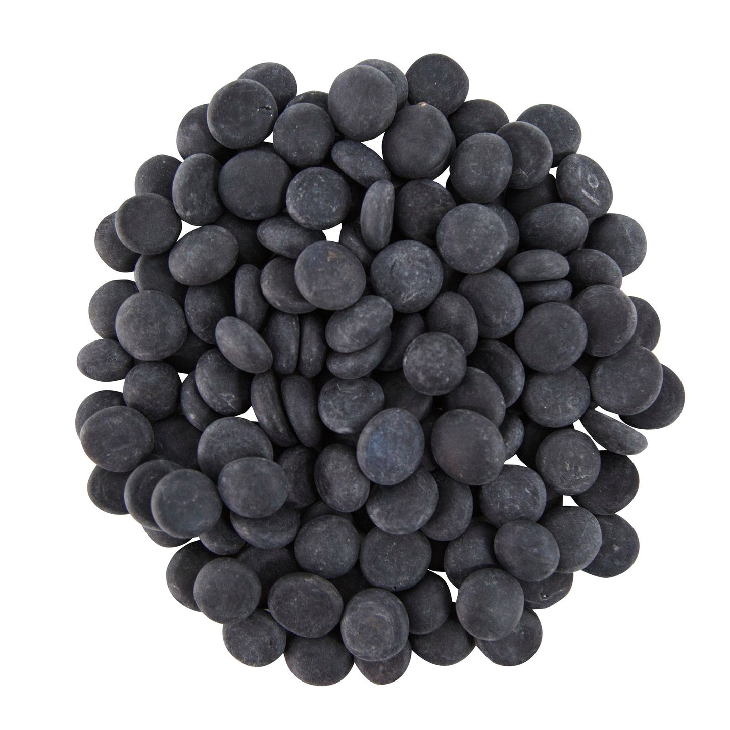 Tuscan Path Frosted Black Glass Pebbles - 17-19mm - 1kg