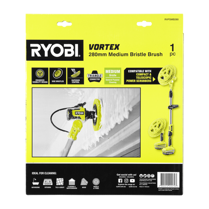 Ryobi Power Scrubber Brush - 280mm - Medium