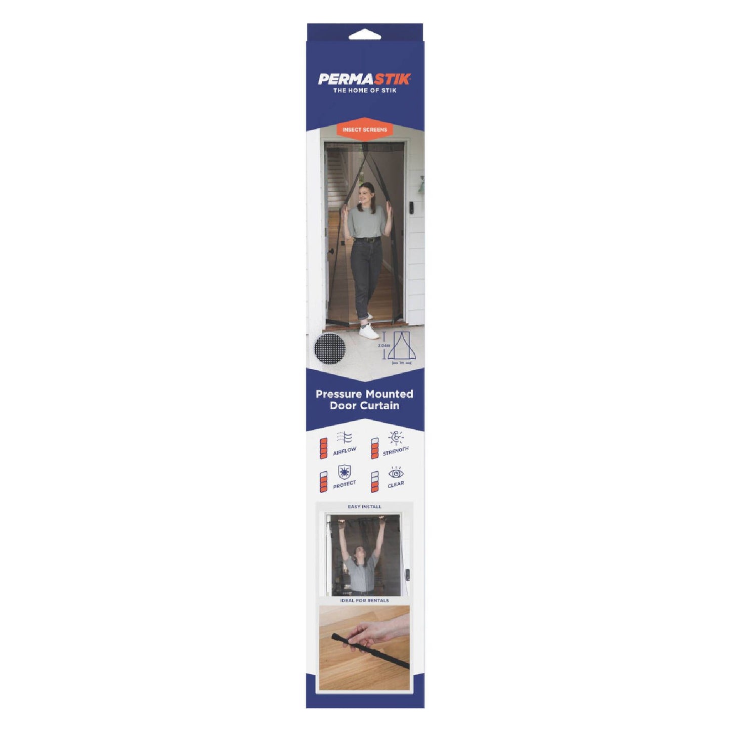 Permastik Pressure Mounted Door Curtain - 2.04 x 1m