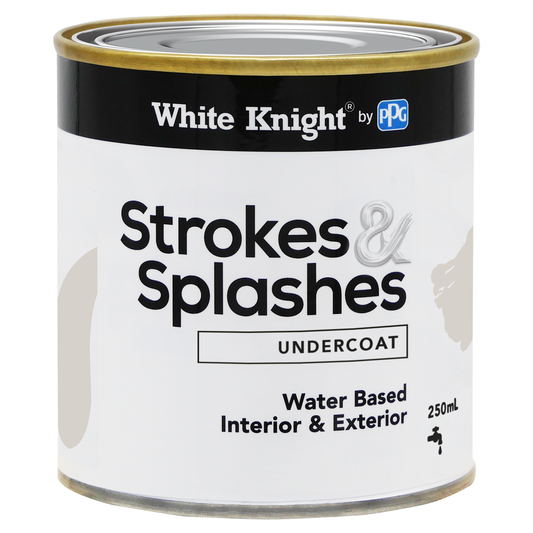 White Knight Strokes and Splashes Undercoat Water Based Interior and Exterior 250ml