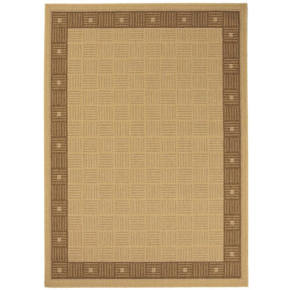 Hufflett Ceduna 200 x 285cm Bone Border Polypropylene Rug Flat Weave